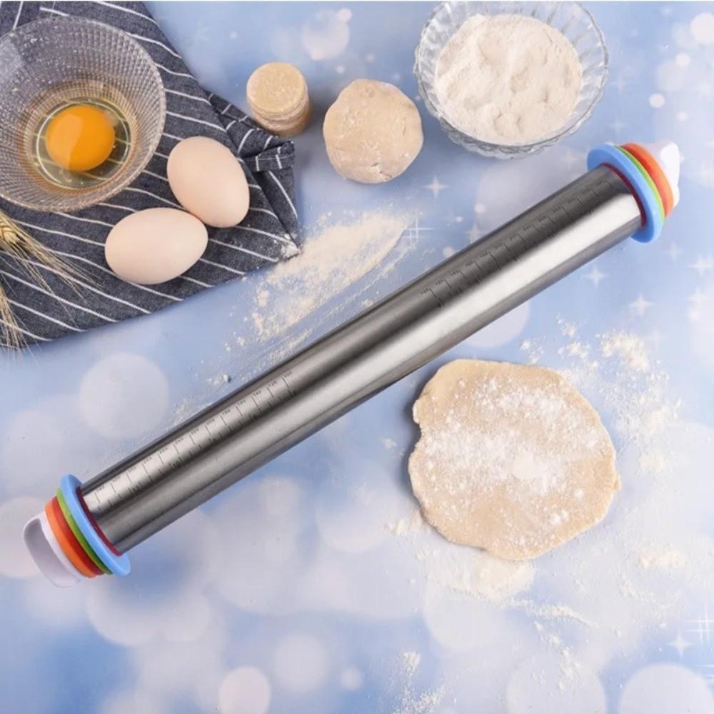 Adjustable Dough Roller Removable Rings Silicone Kneading Mat Bakery Use