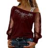 2024 Women's Casual Round Neck Long-Sleeve Loose Fit Graphic T-Shirt