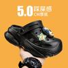 Hole Shoes for Men and Women Couples Summer Outer Wear Bag Head Half Slippers Thick Sole Non-slip