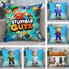 Kussen Slaapspel S-Stumble Guys Sierkussensloop Kort Pluche Sofa Decoratief Cadeau Thuis Dubbelzijdig Bedrukt Kussen