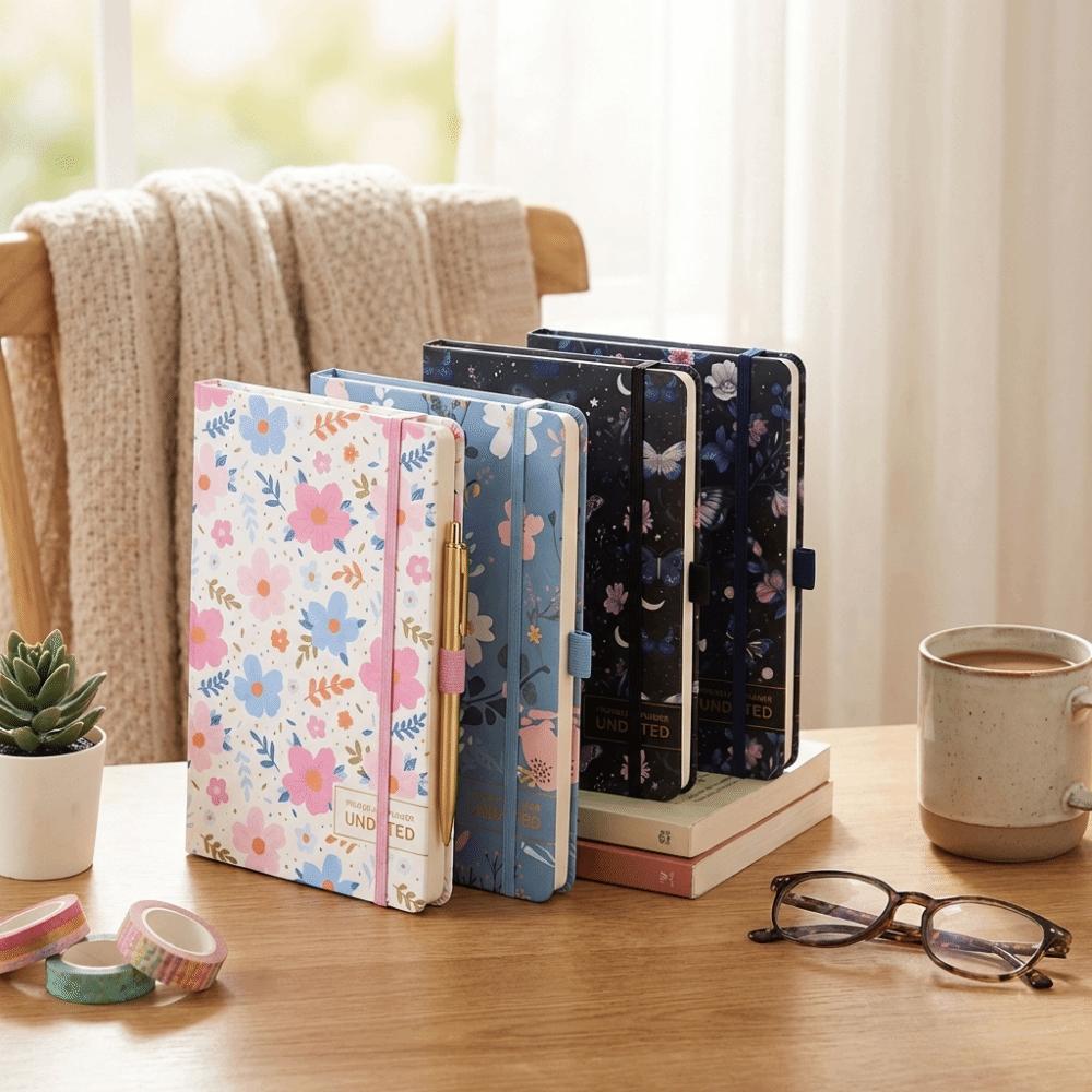 A5 Size Undated Academic Agenda High-Quality Paper Customizable Notebook  Personal Planning