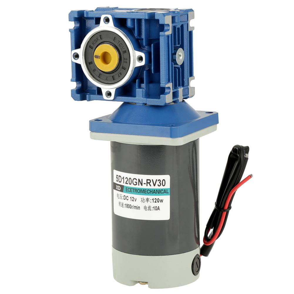 Motor Redutor de Rosca RV30 120W Velocidade Ajustável CW CCW com Autotravamento (12V)