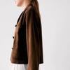 Spring New Women's Fashion Old Money Style Accessible Luxury Fancy Brown Suede Leather Short Leather Jacket 4716826