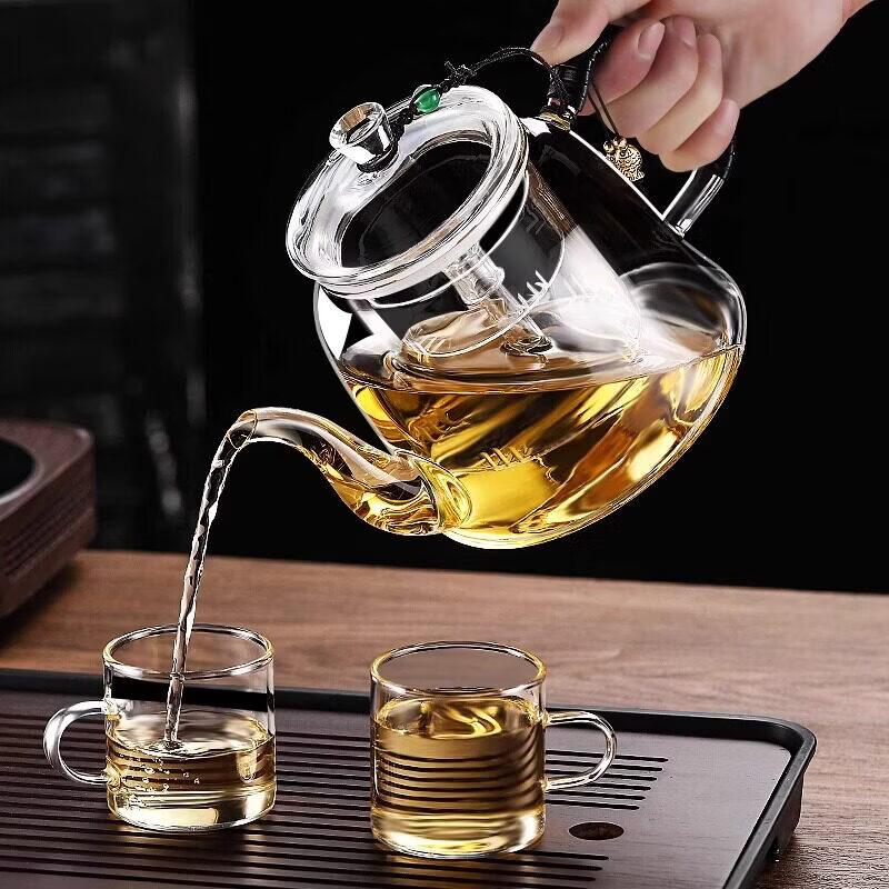Duanyun 2025 Large Capacity Glass Steam Tea Brewer Set