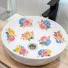 Floral Bathroom Sink Stickers Removable Self-Adhesive Waterproof Bathroom Toilet Decorative Sticker Bathtub Sticker Home Decor