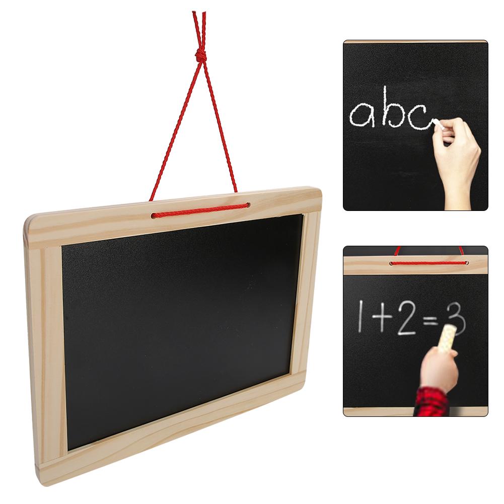 Children Wooden DoubleSided Hanging Magnetic Blackboard Writing Drawing Board (S)