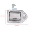 Tool Box Handle Latch With 2 Keys 304 Stainless Steel Silver Paddle Lock For Truck RV Trailer ATV UTV