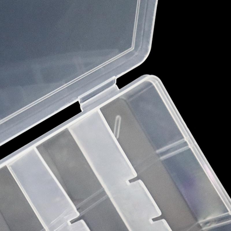1Pc 5-Compartment Plastic Storage Box Practical Toolbox Transparent Pp Box Jewelry Box Display And Storage Container