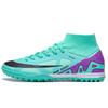 High-top men's and women's football shoes Adult adolescent students Artificial grass broken nails spikes Sports training shoes