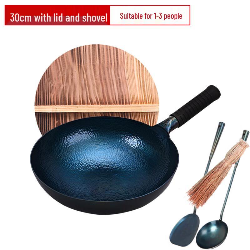 Hakka Flavor Zhangqiu Hand-Forged Iron Wok Set