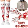 Women Stockings High Socks Gloves Set Halloween Party Cosplay Costume Blood Stained Socks Bloody Socks for Scary Zombie Party
