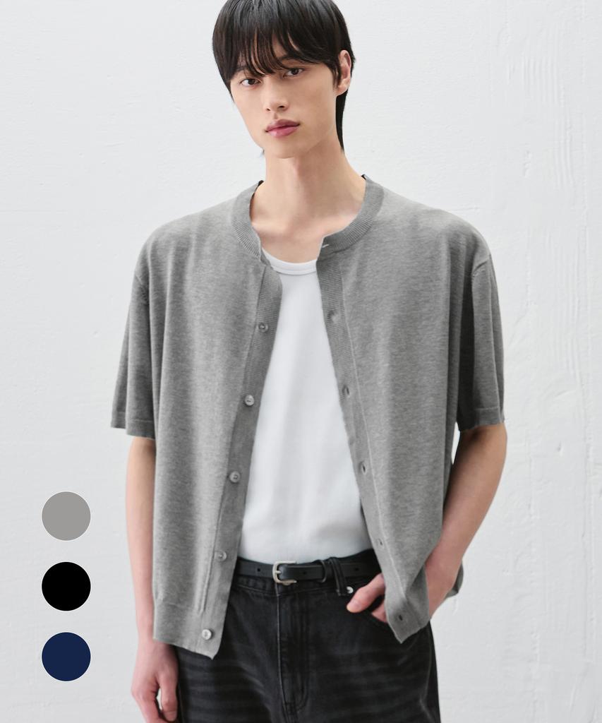Draw Fit Cooling Modal Half Round Cardigan [3 Colors]