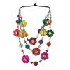 Collana da donna Bohemien Etnica Retro Perle di Cocco Colorata