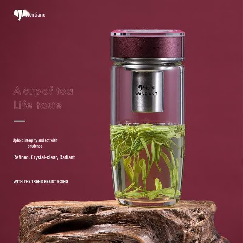 WANXIANG Portable Single-Layer Glass Cup