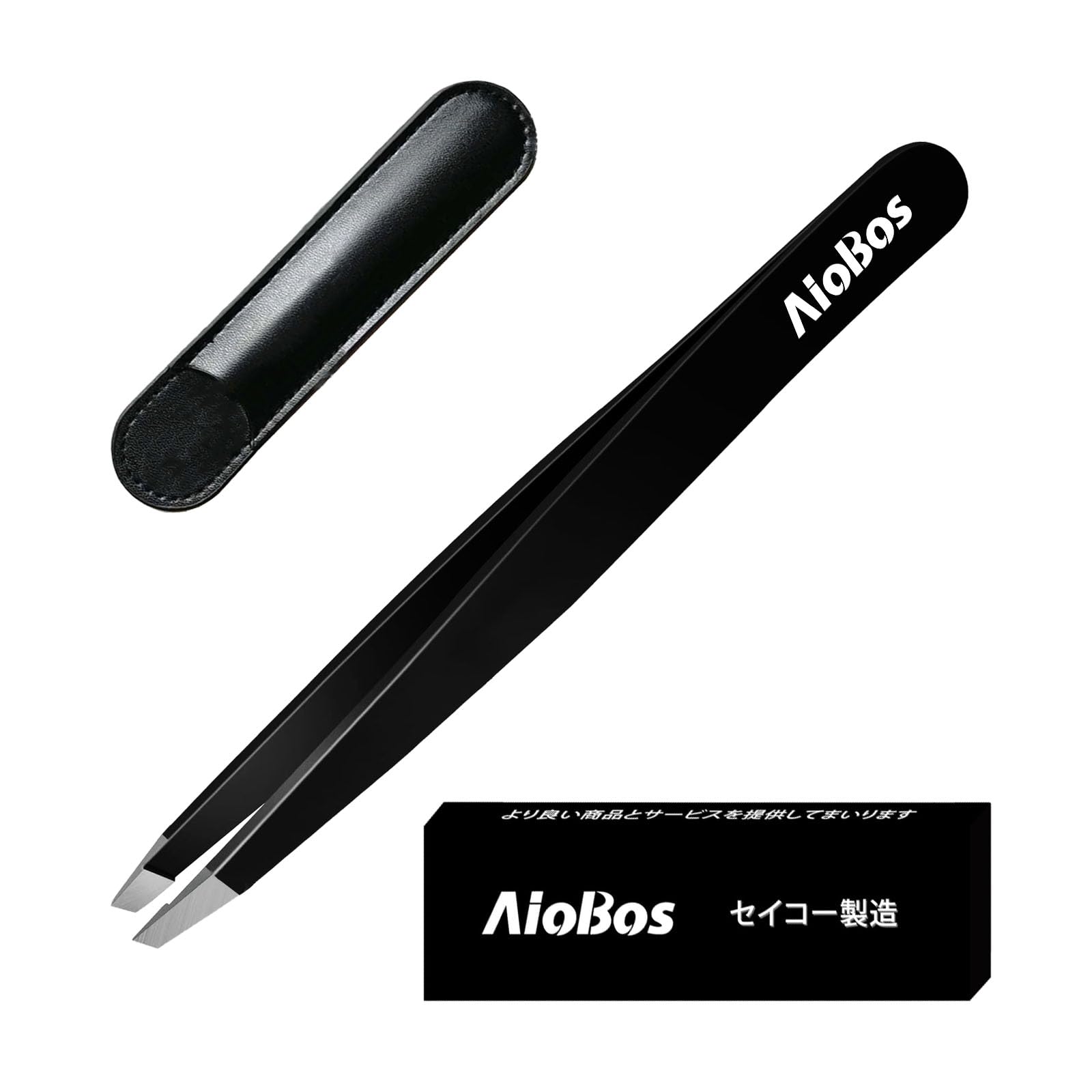 

AioBos and Round Tweezers for Men and Eyebrow Storage Easily and Accurately Remove Hair Tweezers, Angled, Flat, Tips, Ultra-Thin Tip, High-Precision