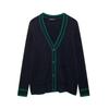 Autumn European & American Women's Street Fashion Cable Knit Cardigan