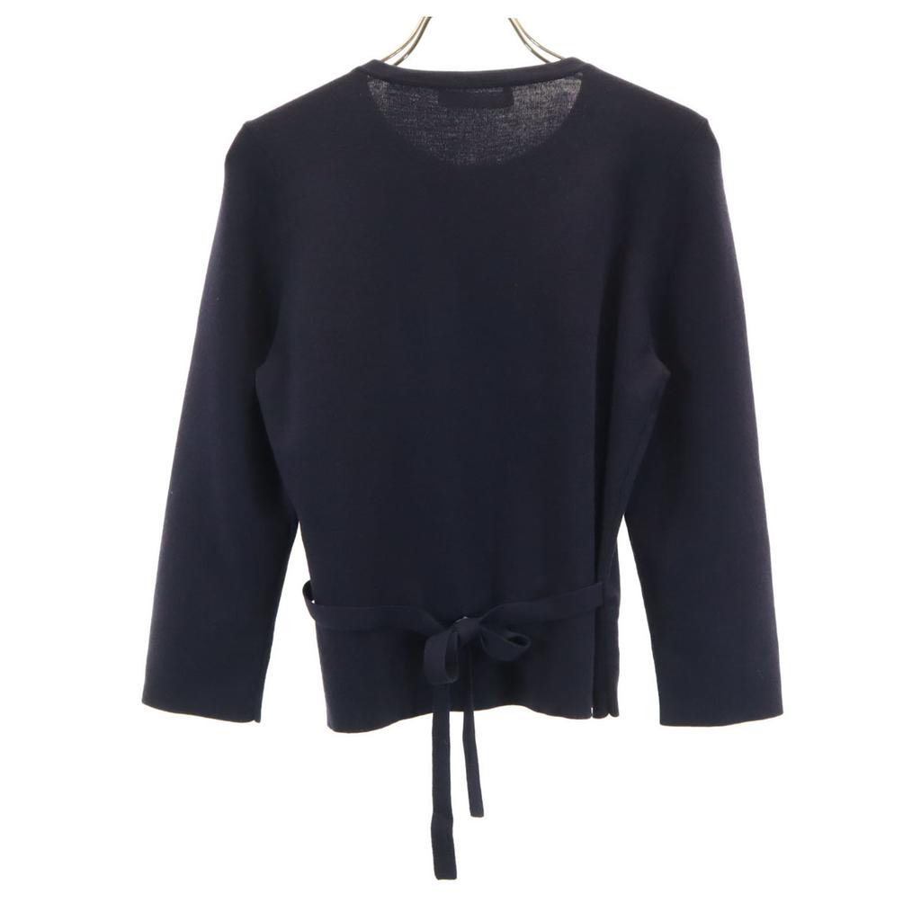 FOXEY 7 Minutes Sleeve Knit Cardigan 40 Navy Women Used