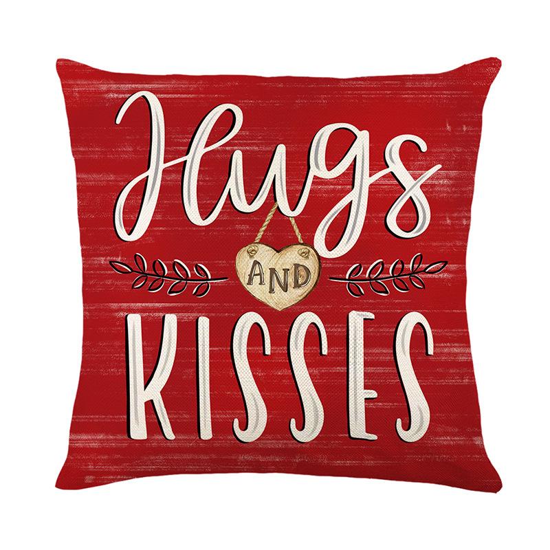 Kissenbezug im neuen Stil Valentinstag Polyesterdruck Nordisch Schlicht Sofa Dekokissenbezug