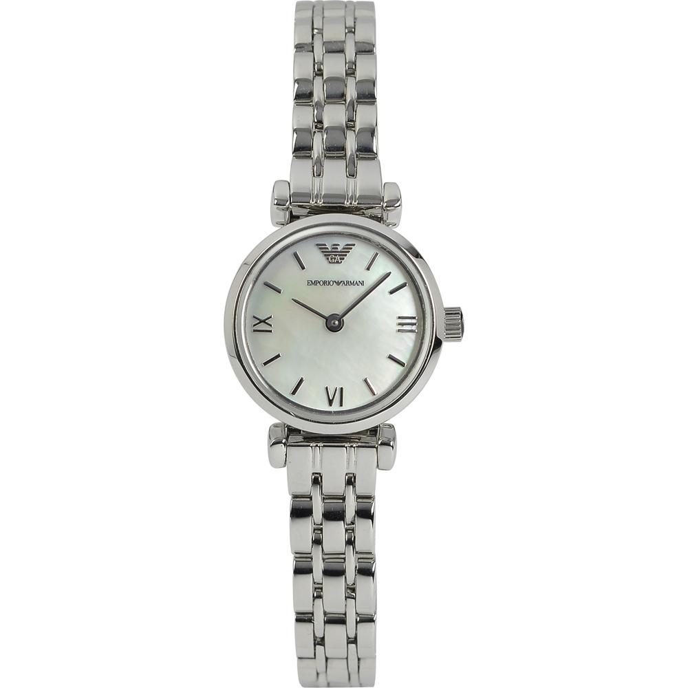 

Emporio Armani Gianni T-Bar Mini Mother of pearl Silver Metal Ladies Quartz Watch AR1688 мать жемчужного