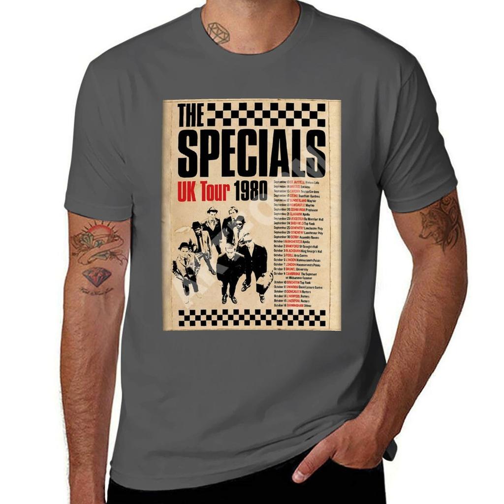 The Specials Uk Tours Poster Tshirt Work Daily Short Sleeve Top Tshirt