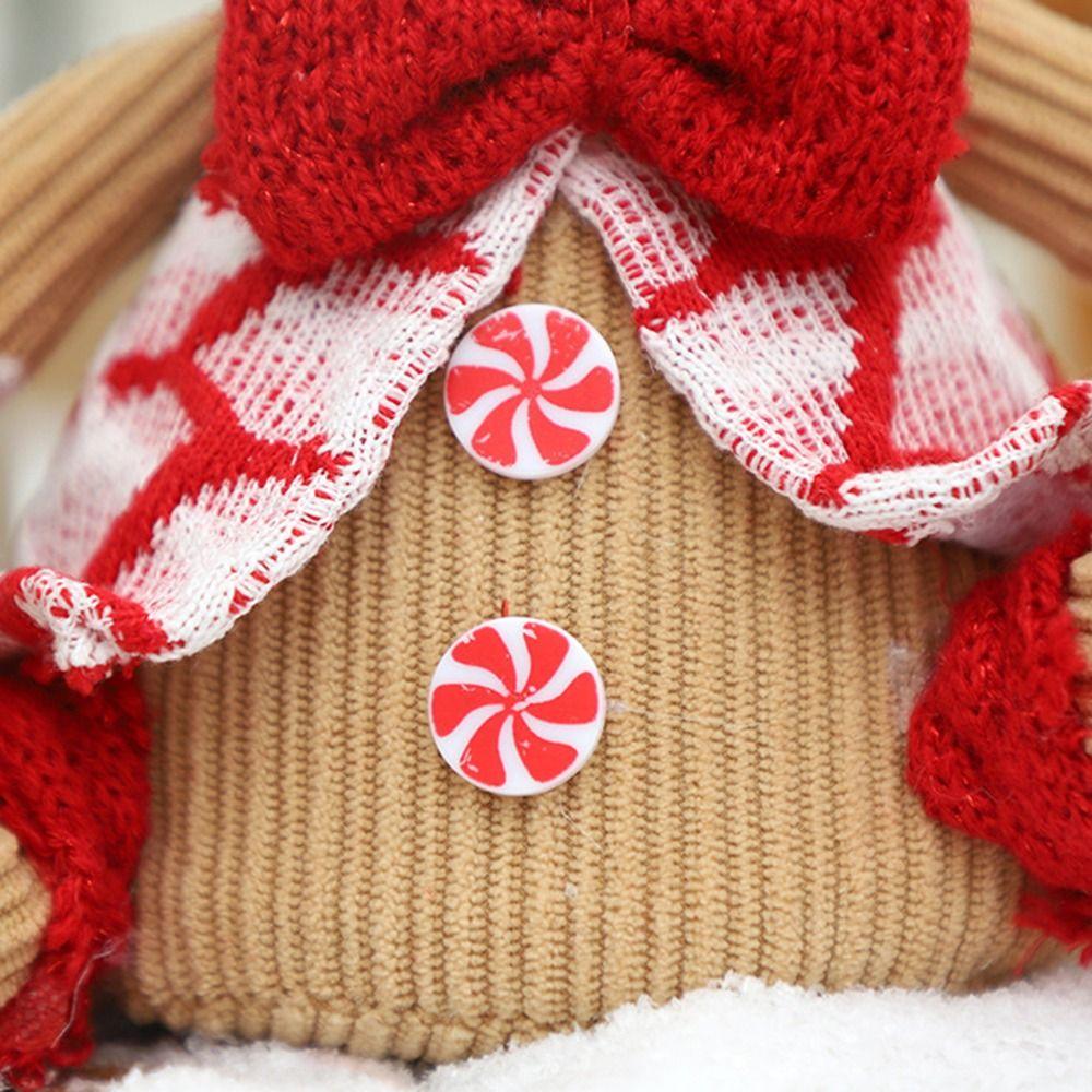 Luminous Gingerbread Man Doll Lights Soft Material Christmas Figure Christmas Decorations  Indoor