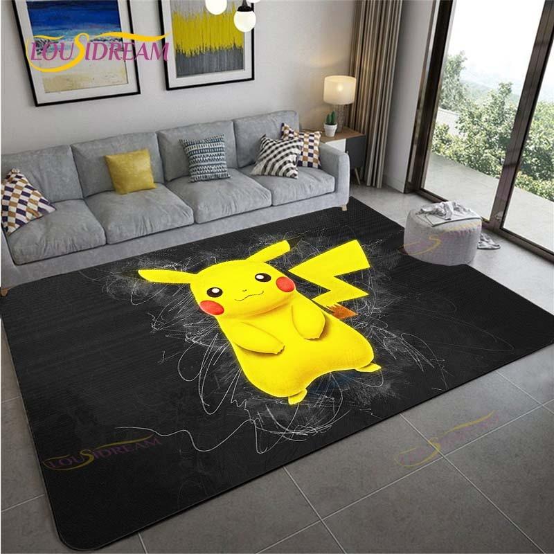 Pikachu Anime Pokemon Carpet Kids Carpets Living Room Tea Table Mats Bedroom Rug Washable Floor Mats Household Area Mat Dinosaur Rug