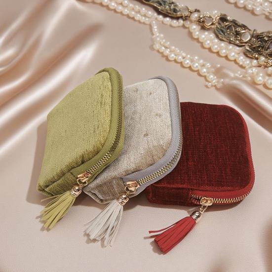 Sac à Bijoux Grande Capacité Fermeture Éclair Portable Organisateur de Bijoux de Voyage Multi-Compartiments Pochette de Rangement pour Bijoux