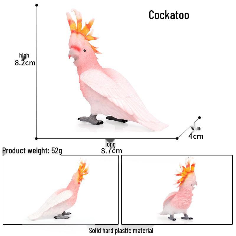Children s Solid Cockatoo Bird Model Toy Ornament