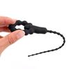 Silicone Vibrating Urethral Sound for Intense Stimulation, Electric Prostate Massager Toy, Soft & Flexible Beaded Design