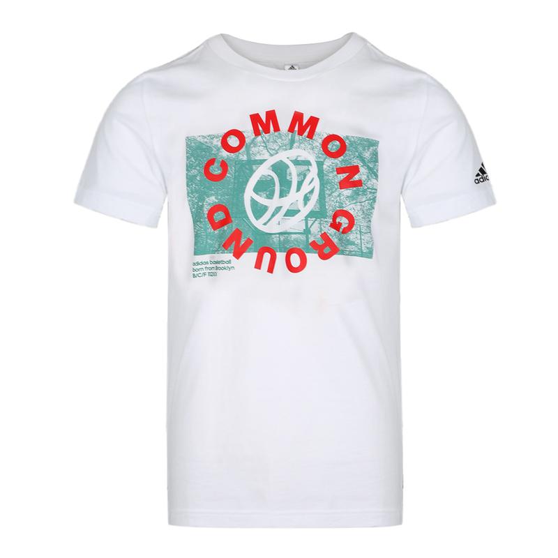 

Adidas Common Ground Letter Pattern Crew Neck Pullover Short Sleeve T-Shirt Men T-Shirts White DU6291 XL