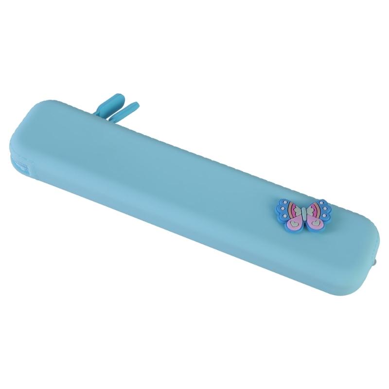 Solid Color Pencil Bag Pencil Pouch Large Capacity Pencil Case Silicone Stationery Bag Marker Pen Case Pencil Organiser