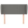 Tête de lit - Maison Exclusive - Avec oreilles - Gris foncé - Hauteur réglable 78/88 cm