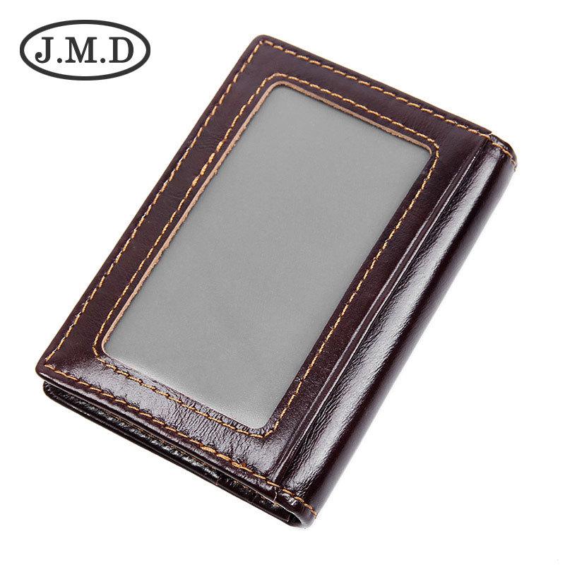 

Jiameida Винтажный Кожаный RFID Защита от Кражи Унисекс Кошелек для Монет и Карт шоколадный