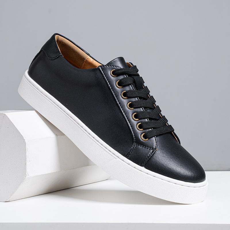 Extra large size men's shoes spring 2025 new trend board shoes British style color polishing casual shoes soft sole white shoes men