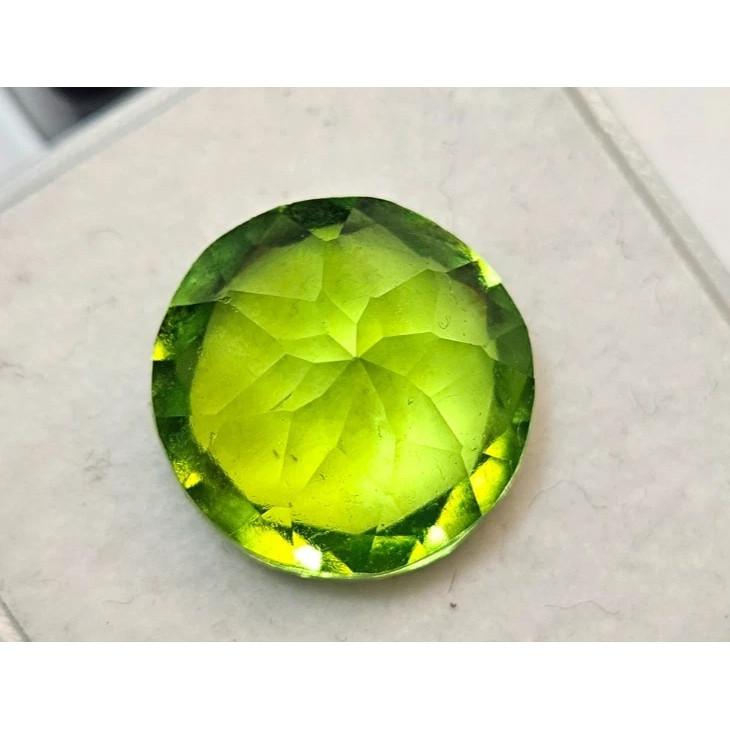Natural Green Peridot Round Cut 8+ Ct Beautiful Certified Loose Gemstone