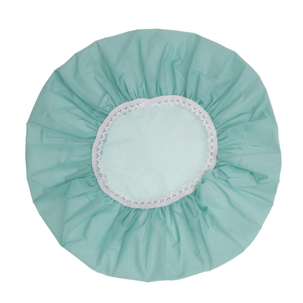 

New Bathroom Supplies Salon Product Hair Protect Bathing Shower Cap Waterproof Hats Elastic Band зелений