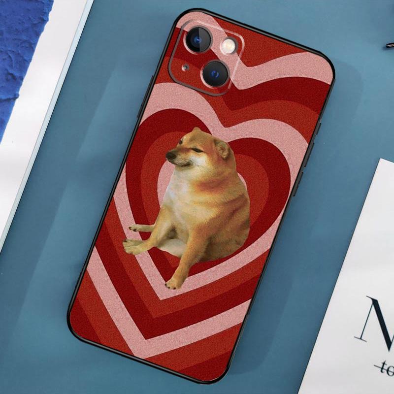 Doge Dog Cheems Meme Case For iPhone 16 15 14 13 12 11 Pro Max XS X XR Plus 12 13 Mini Cover Shell