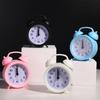 1Pc Home Decoration Mini Small Alarm Clock Creative Quartz Round Alarm Clock Portable Desktop Ornaments