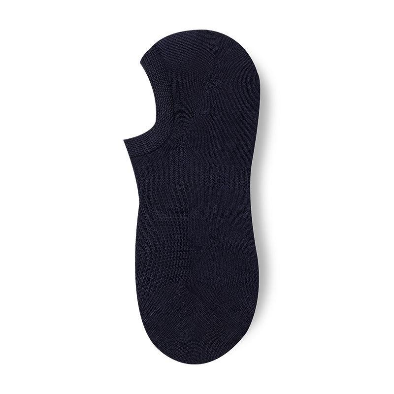 Men's Spring and Summer Pure Cotton Shallow Mouth Deodorant Sweat Absorption Invisible Antibacterial Socks