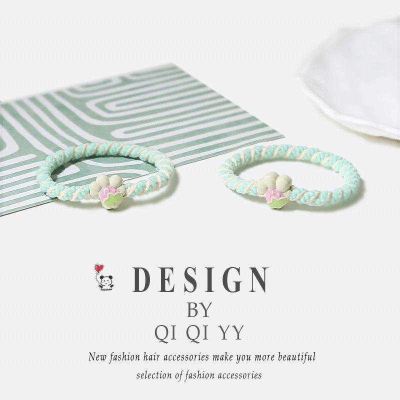 New Arrival Color Strawberry Hair Band Female Tied-up Hair Rubber Band Girlfriends' Gift Carrying Strap Sweet Hair Accessories High Elasticity Durable