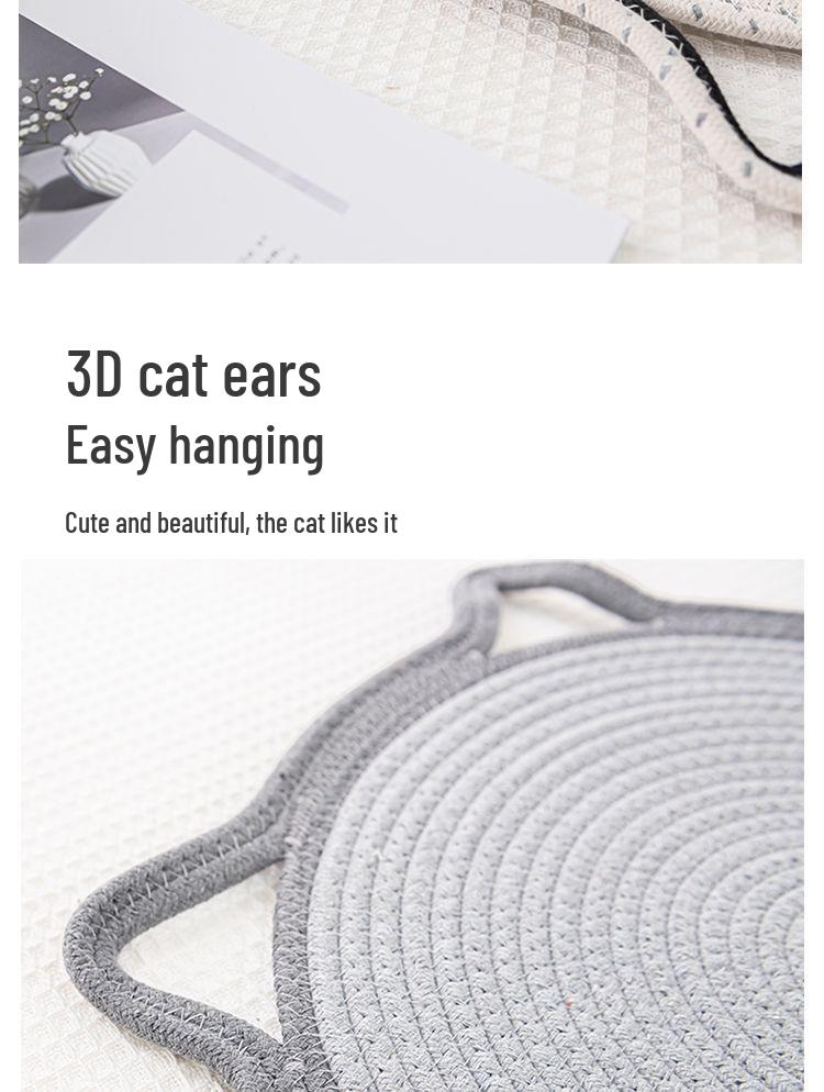 Influencer Cat Paw Woven Cotton Mat: Sleeping Pad & Scratching Post