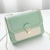 1 Pcs New Korean Style New Fashion Small Square PVC Bag Versatile Ins Color Block Single Shoulder Crossbody Chain for Women's