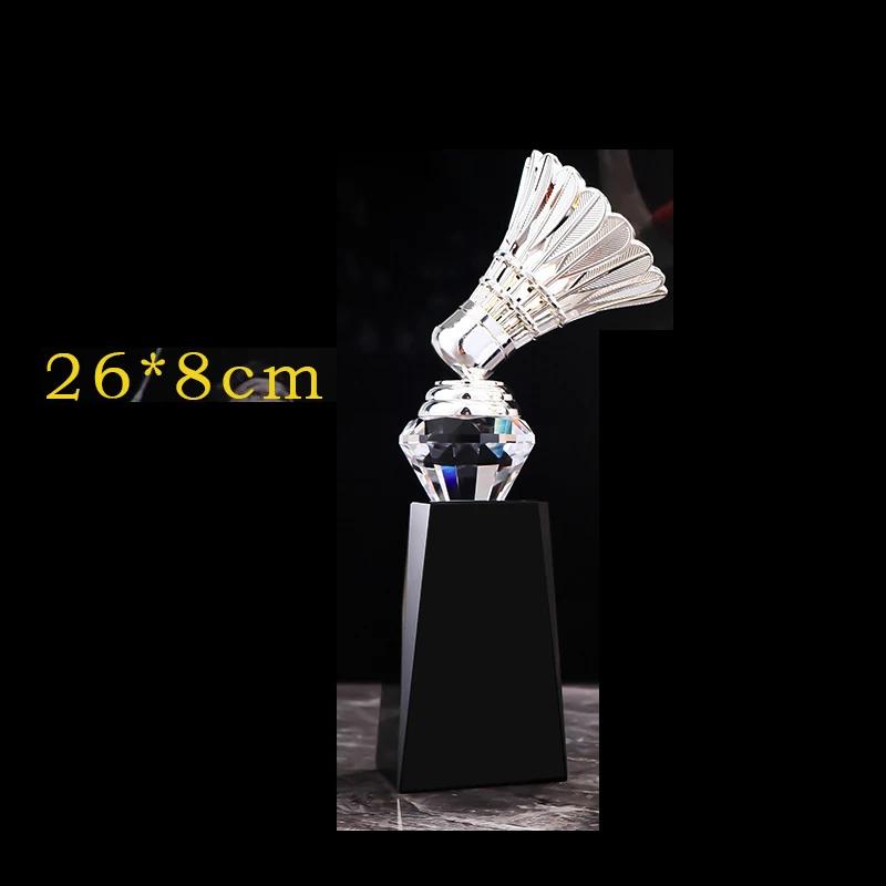 Customized Table Tennis and Volleyball Balls, Crystal Trophy, Gold Silver Copper, Creative Sports Home Decor Award Souvenir, 1Pc