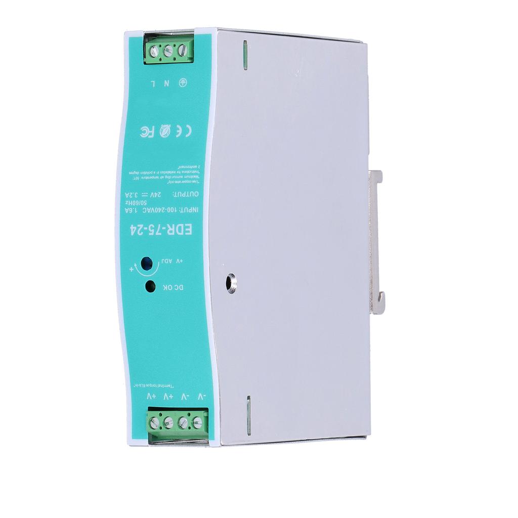 Rail Power DinRail Industrial Switching Supply Electrical DC 24V AC 100240V EDR7524