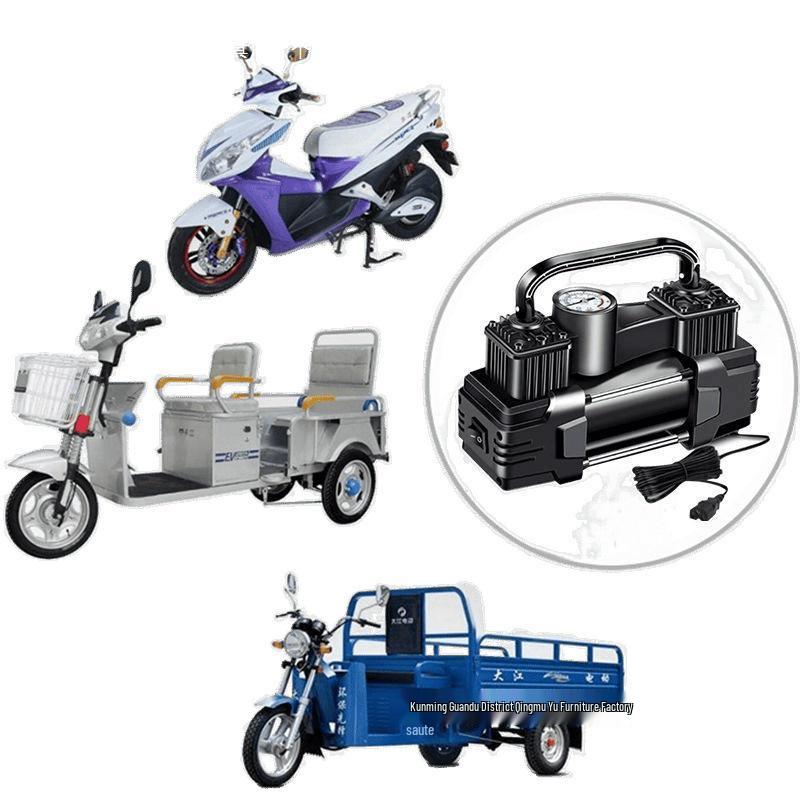 Universal Electric Air Pump for Cars, Motorcycles, and Tricycles