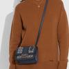 Coach Alie 18 Monogram Print Adjustable Shoulder Strap Jacquard Fabric With Calfskin And Snakeskin Messenger Bag Women Bags Dark-Blue 4616-B4RH3