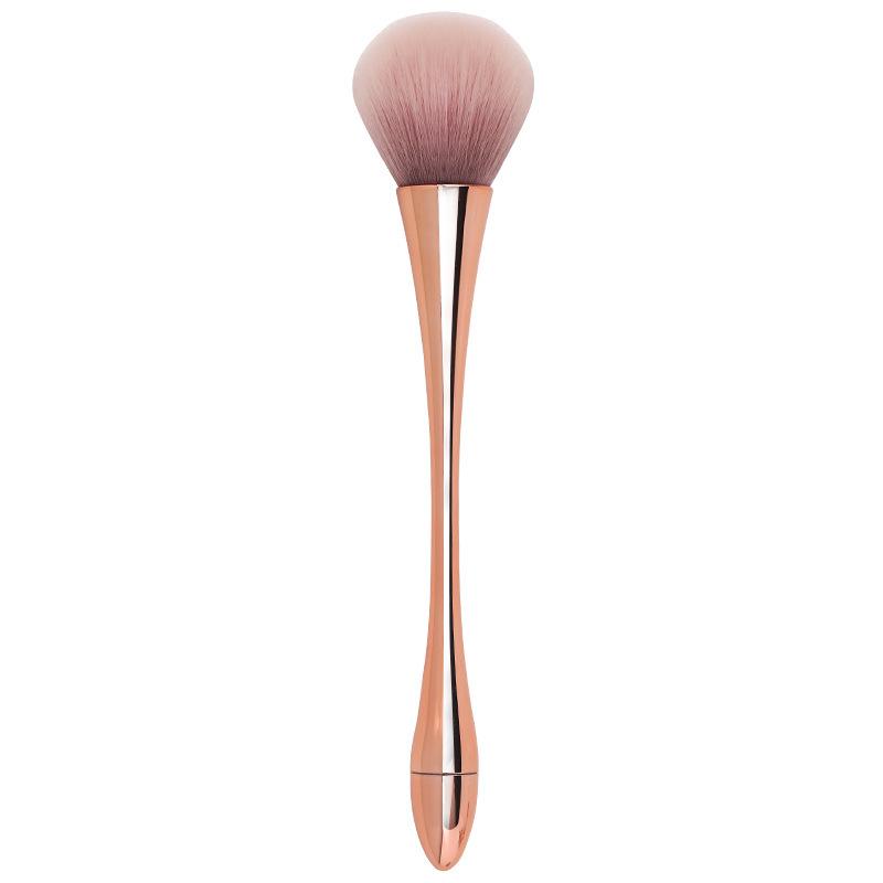 Premium Rose Gold Rouge Kost med Bløde Børstehår Makeup Værktøj til Contouring Highlighter og Løst Pudder