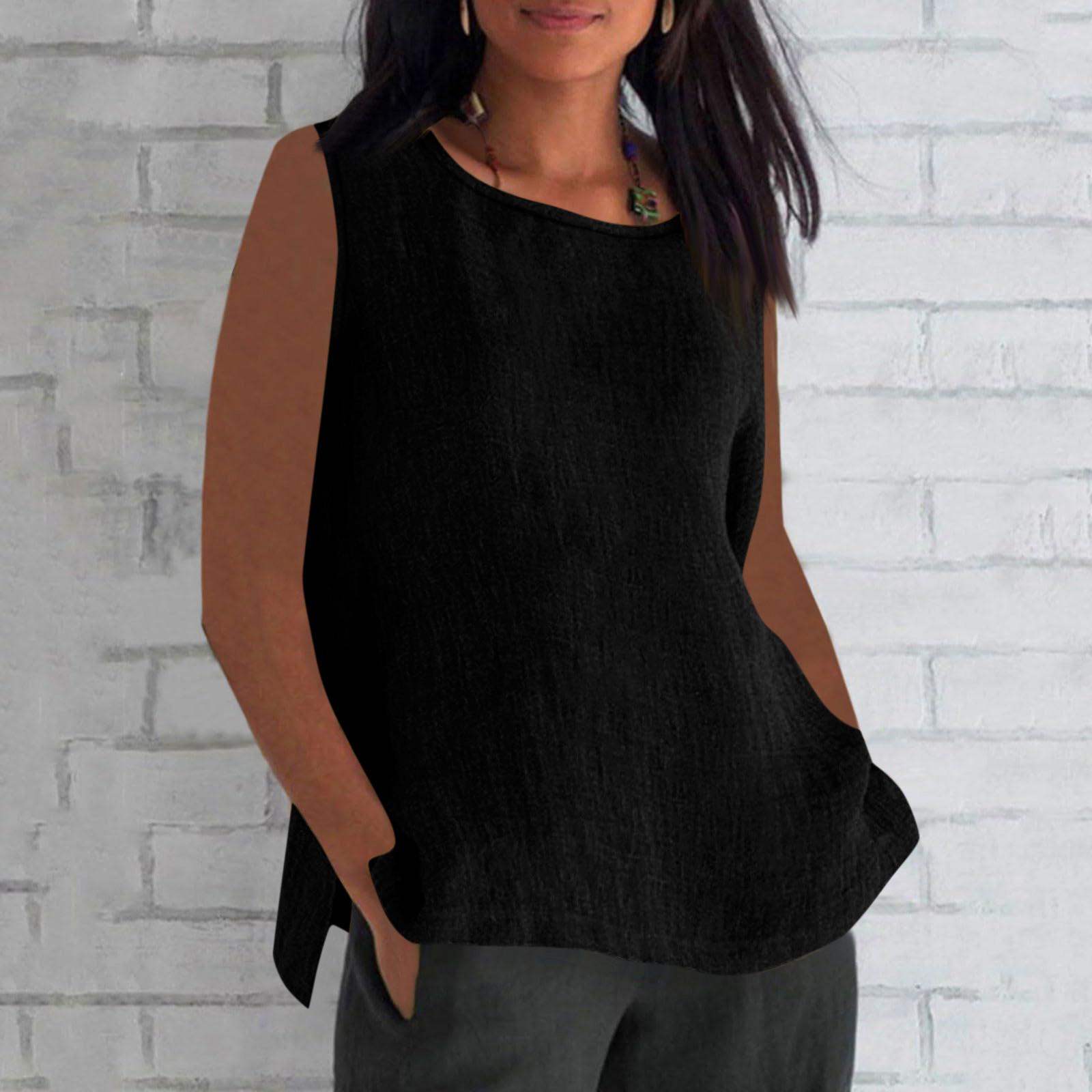 Летние хлопковые и льняные тонкие дышащие топы для женщин — фото 3