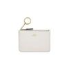 Key Case Refined Pebbled Leather Card Holder , Wallet Regular Women's White (Unisex) Coin Purses C7957G IMCHK