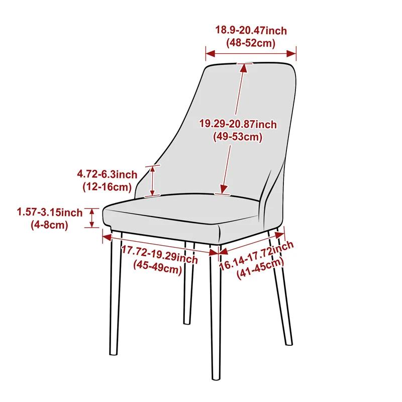1/2/4/6pcs Jacquard Dining Room Chair Covers Stretch Curved Small Arm Chair Slipcovers Home Seat Cover for Party Wedding Hotel
